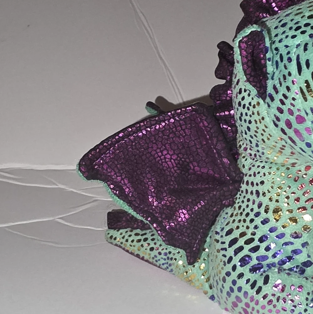 Sparkly Green and Purple Dinosaur Plush Toy